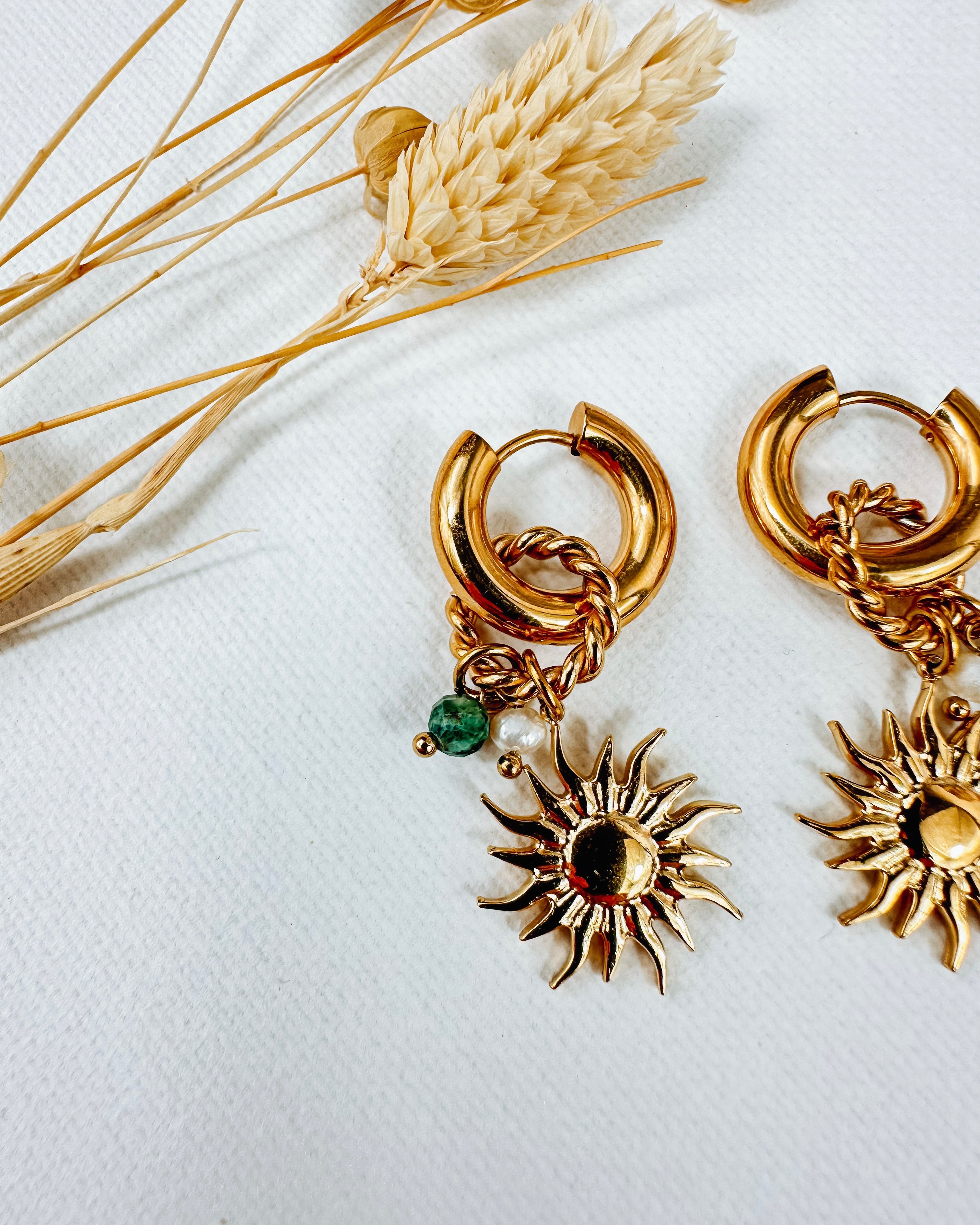 Boucles d’oreilles Sun